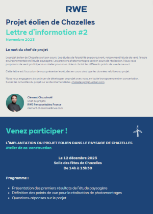 Lettre d'information n°2